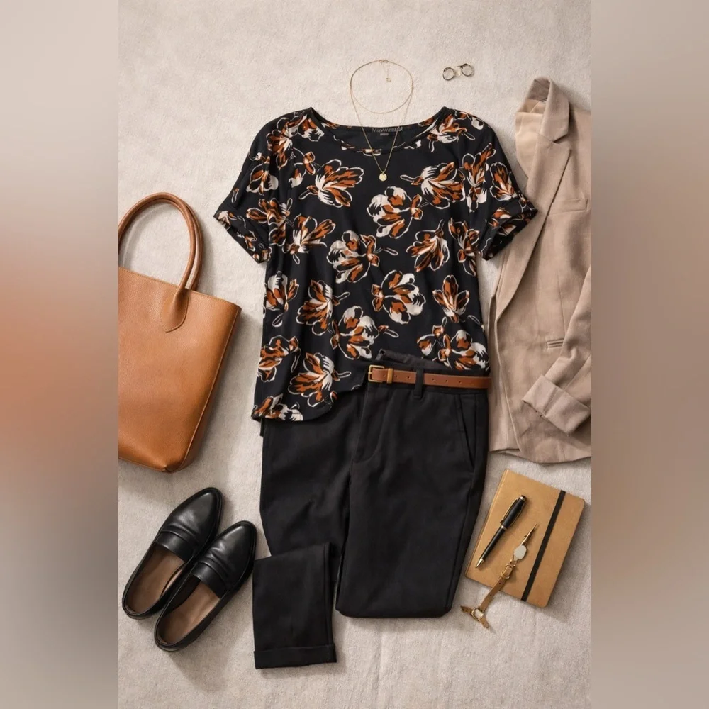 Madewell Cuffed-Sleeve Shirred Top – Duskblossom Print (Size S) - Picture 9 of 9